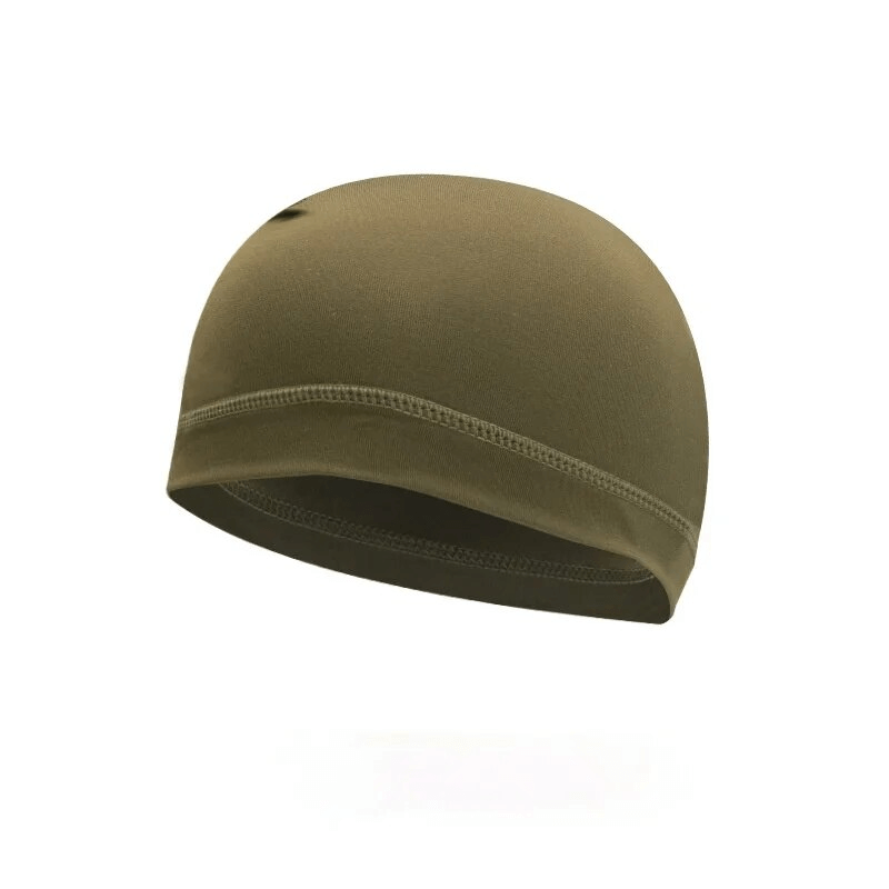 Lightweight breathable men's running beanie in solid color with UV protection, ideal for sunny outdoor activities.